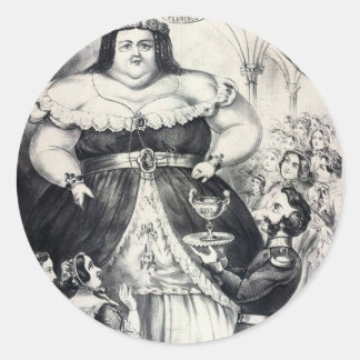 Großfettmutter Runder Aufkleber