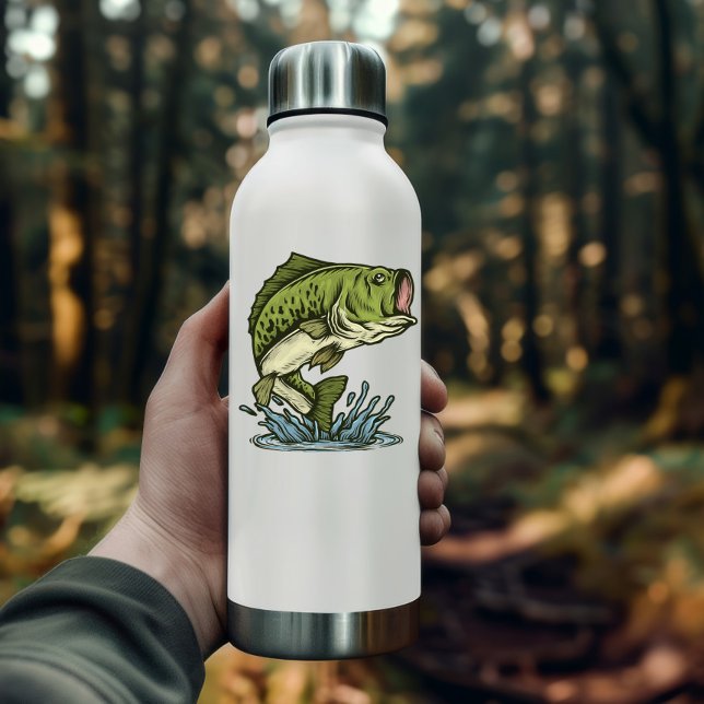 Großfisch-Illustration | Die Aufkleber (Large Mouth Bass Fish  | Die-Cut Sticker by PiggyPrint Stickers. )