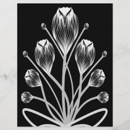 Großformatige Schwarz-Weiß-Tulpen-Eulenspray-Hide- Flyer