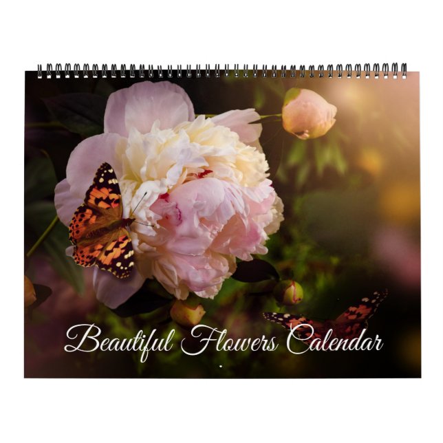 Großformatiger Kalender mit schönen Blumen (Titelbild)