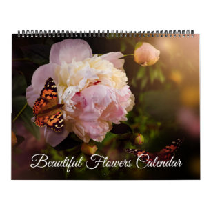 Großformatiger Kalender mit schönen Blumen