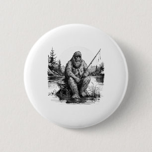 Großfuß-Angeln Angeln Lustig Sasquatch Fisch Button