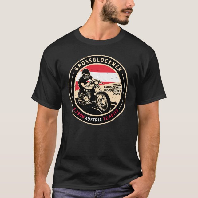 Grossglockner | Austria | Motorcycle T-Shirt (Vorderseite)