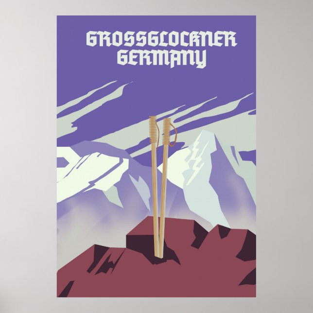 Grossglockner Germany mountain poster. Poster (Vorne)