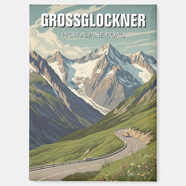 Grossglockner Hochgebirge Magnet (Vorderseite)