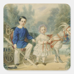 Großherzog Alexander und Großherzog Alexey Quadratischer Aufkleber