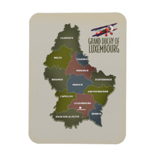 Großherzogtum Luxemburg Karte Magnet