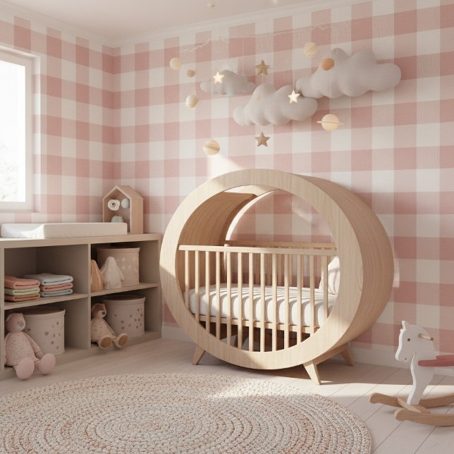 Großkarierte klassische Gingham-Pink-ID1245 Tapete (Von Creator hochgeladen)