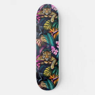 Großkatzenträume Nahtloses Oberflächenmuster Skateboard