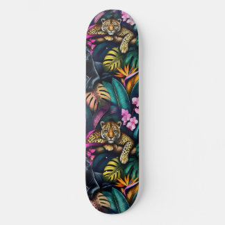 Großkatzenträume Nahtloses Oberflächenmuster Skateboard
