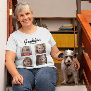 Großkinder Foto Collage Oma Personalisiert T-Shirt