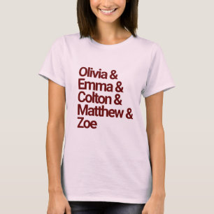 Grosskinder Liste der fünf Großkinder Blush Burg T-Shirt