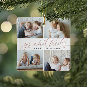 Großkinder machen das Leben großartig 8 Mini-Fot Keramikornament
