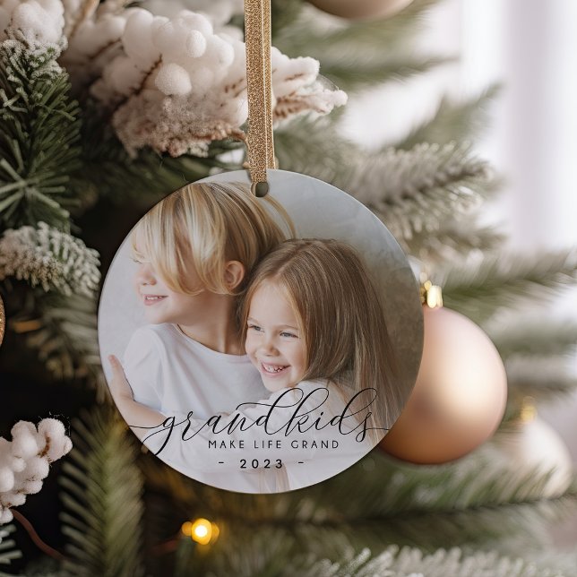 Großkinder machen das Leben großartig | FOTO Keramik Ornament (Von Creator hochgeladen)