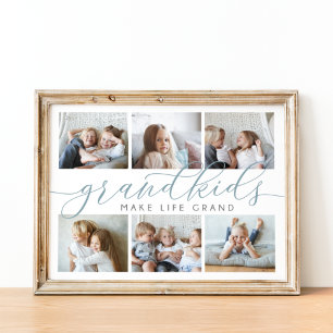 Großkinder machen das Leben großartig FotoCollag Poster