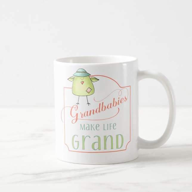 Großkinder machen das Leben großartiger Typografie Kaffeetasse (Rechts)