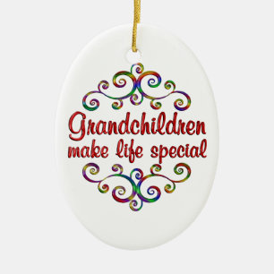 Großkinder machen das Leben zu einem besonderen Keramik Ornament