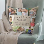 Großkinder machen Life Grand 8 Foto zu einem neutr Kissen<br><div class="desc">Fügen Sie alle Enkel Namen zu diesem individuellen Foto Kissen. "Enkelkinder machen das Leben groß" wird in lässiger handgeschriebener und dünner Schriftart-Typografie geschrieben. Die Fotovorlage ist für Sie bereit, die Namen der Enkel und 8 Ihrer Lieblings-Fotos, die in quadratisch / instagram und portrait-Formate angezeigt werden hinzufügen. Dieses Design hat eine...</div>