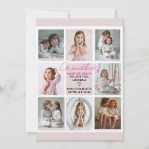 Großkinder machen Life Grand Oma 8-Foto maßgeschne Einladung