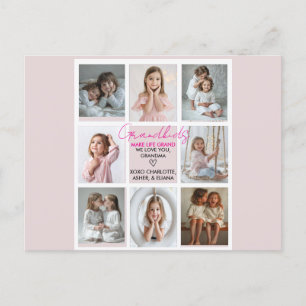 Großkinder machen Life Grand Oma 8-Foto maßgeschne Postkarte