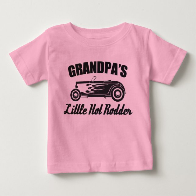 Großkinderwagen der Großmutter, kleine heiße Rodde Baby T-shirt (Vorderseite)