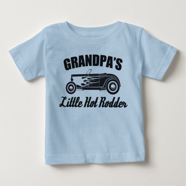 Großkinderwagen der Großmutter, kleine heiße Rodde Baby T-shirt (Vorderseite)