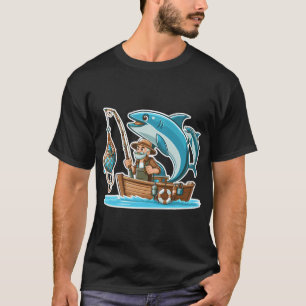 Großmäuliger Bass Amerikanische Flagge Vintage Her T-Shirt