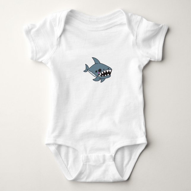 Großmäuliger Hai Baby Top (Vorderseite)