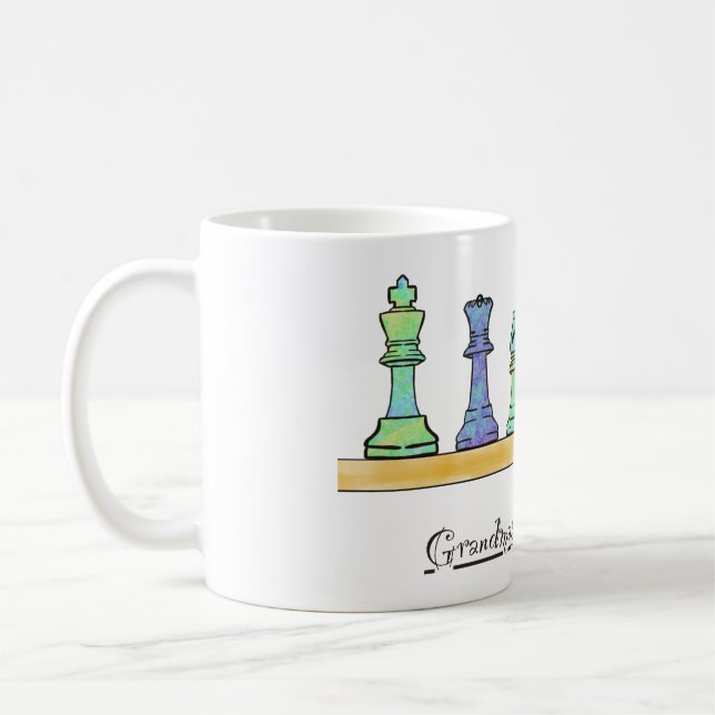 Großmeister im Training Schach Kaffeetasse (Links)