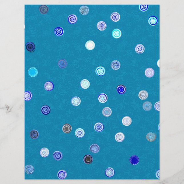 Großmenge - Blaue verdrehte Polka-Punkt-Spiral-Sch Flyer (Vorne)