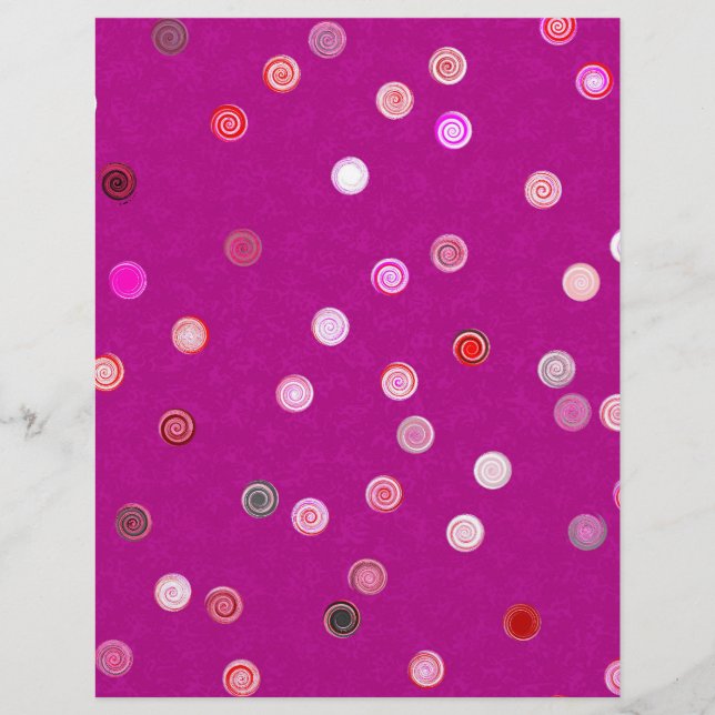 Großmenge - Rosa Twist Polka Dot Spiral Scrap-Papi Flyer (Vorne)