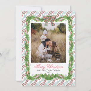 Großmillennial-Familienfoto-Weihnachtskarte Einladung