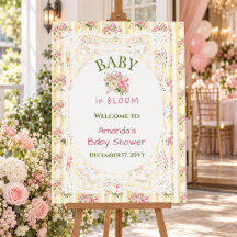 Großmillennial Rosa Blumen-Spitze Baby-Party