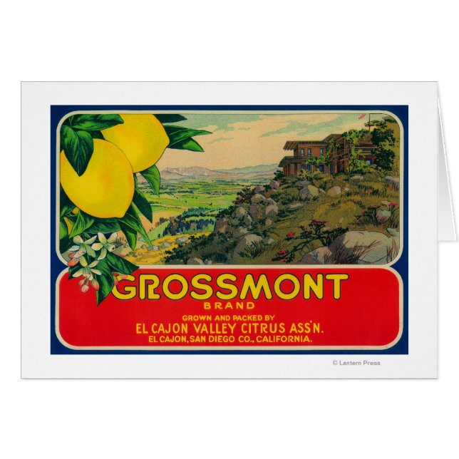 Großmont Lemon LabelEl Cajon, CA (Vorderseite (Horizontal))