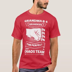Großmutter & 4 Enkelkinder das perfekte Chaos Team T-Shirt