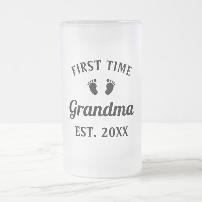 Großmutter Abuela Nonna Grammy Erstmaliges Grandma Mattglas Bierglas (Mittel)
