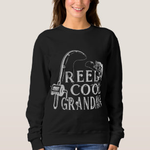 Großmutter Angeln Vintage Retro Motiv für Damen Sweatshirt