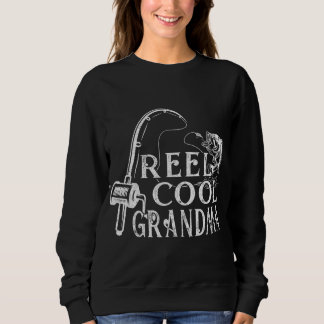 Großmutter Angeln Vintage Retro Motiv für Damen Sweatshirt