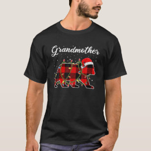 Großmutter Bär Roter Büffel Kariert Bonus Mama Bär T-Shirt