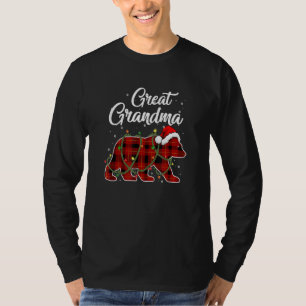 Großmutter Bär Weihnachten Rot Kariert Passend Wei T-Shirt