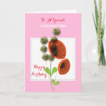 Großmutter Birthday Roter Mohn Blume Karte<br><div class="desc">Eine sehr hübsche Blumenkarte mit einer Abbildung von wilden roten Pappeln auf rosa und weißem Hintergrund,  eine schöne Wahl für Naturliebhaber. Hier als Großmutter und glücklicher Geburtstag gezeigt,  aber alle Texte sind editierbar,  sodass Sie es zu jedem Anlass und jeder Person,  wie Tochter,  Mutter etc. ändern können,  um Anzug.</div>