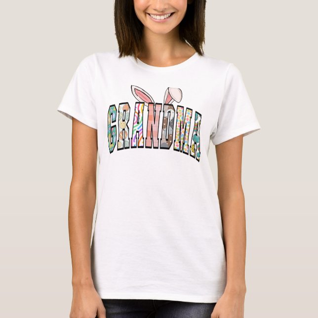 Großmutter Bunny Matching Oster T-Shirt (Vorderseite)