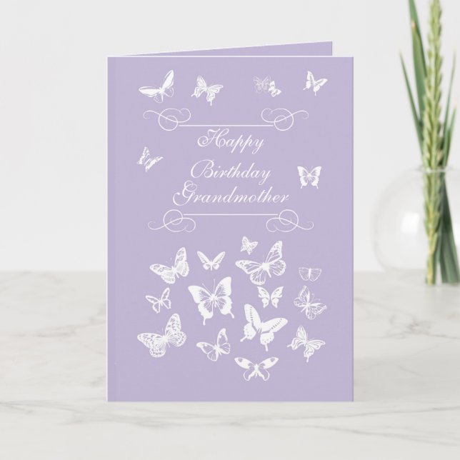 Großmutter Butterfys Geburtstag Irish Segen Karte (Vorderseite)