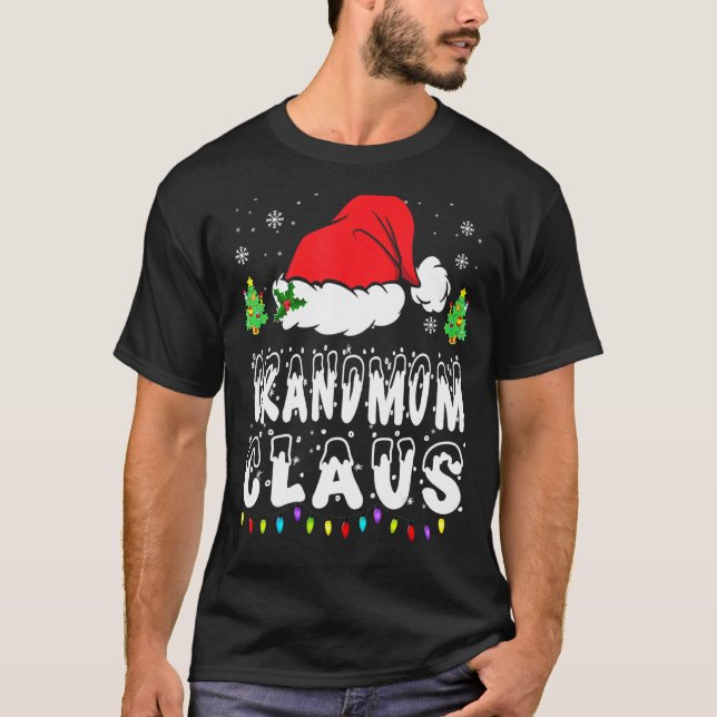 Großmutter Claus Familie Matching Großmutter Claus T-Shirt (Vorderseite)