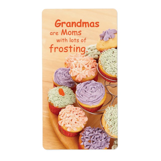 Großmutter Cupcakes Muttertag, Vertikal, Geschenk (Vorne)