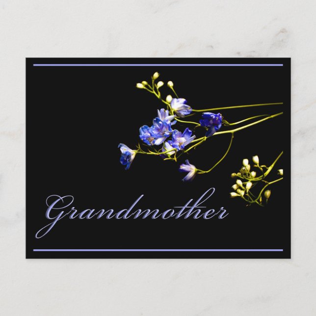 Großmutter Delikate Blumen Postkarte (Vorderseite)