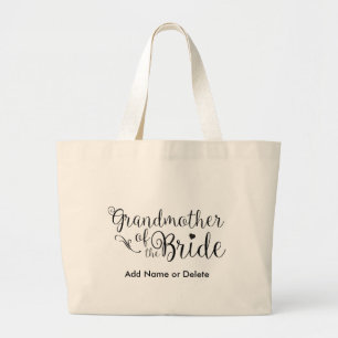 Großmutter der Bride Große Leinwand Tote Tag Jumbo Stoffbeutel