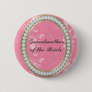 Großmutter der Bride Pearls Schmetterlinge Button