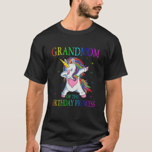 Großmutter der Geburtstagsprinzessin Unicorn Girl T-Shirt
