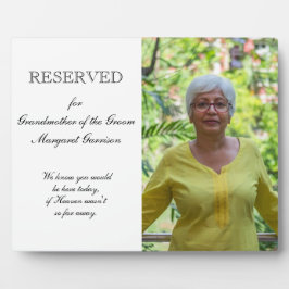 Großmutter der Groom-Foto-Gedenkfeier Fotoplatte